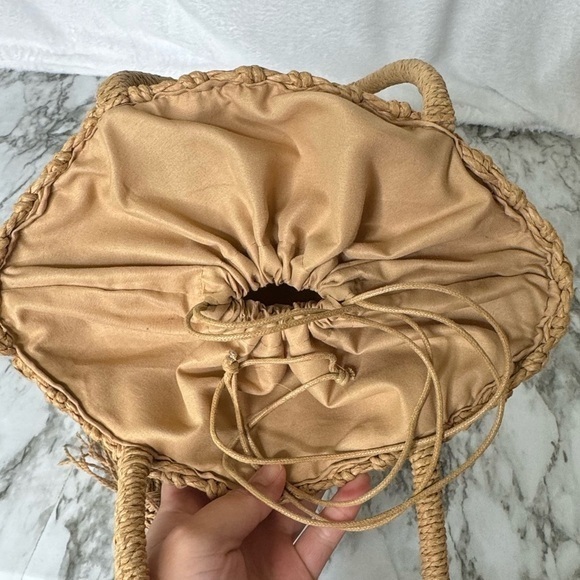 Lulla Collection Raffia Straw Woven Tote‎ Handbag - Picture 11 of 12